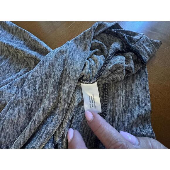 Lane Bryant Women's V-Neck Casual Top - Gray Melange - Picture 4 of 7